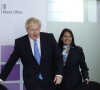 Le premier ministre britannique Boris Johnson et la secrétaire d'état à l'Intérieur Priti Patel ont rencontré des membres du "National Policing Board" à Londres. Le 31 juillet 2019