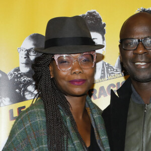 Exclusif - Lilian Thuram et sa compagne Kareen Guiock - Avant-première du documentaire "Le monde racisé du cinéma français" au cinéma le Lincoln à Paris, le 3 février 2020. © Christophe Clovis / Bestimage