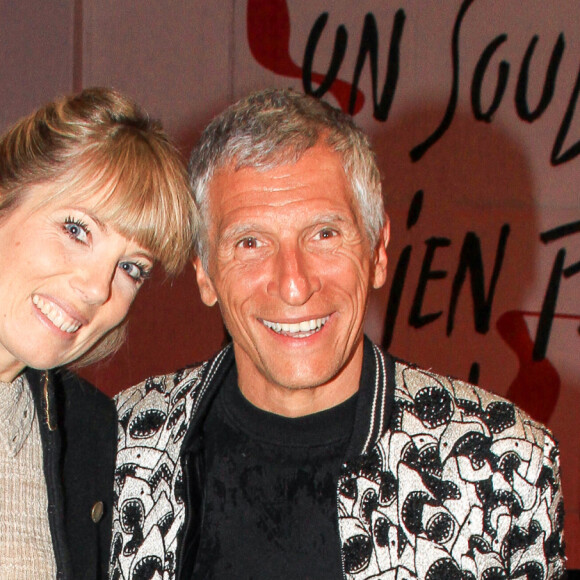 Nagui et sa femme Mélanie Page lors du vernissage de l'exposition consacrée à l'oeuvre et l'imaginaire de Christian Louboutin "l'Exhibitionniste' (L'Exibition[niste]) au Palais de la Porte Dorée, à Paris, France, le 24 février 2020. © Philippe Baldini/Bestimage 