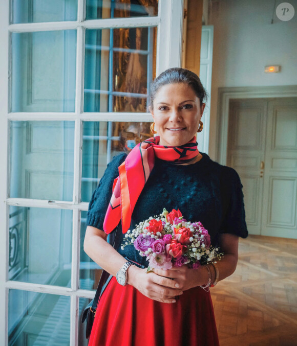 La princesse Victoria de Suède lors de sa visite à l'institut suédois à Paris le 5 décembre 2021.
