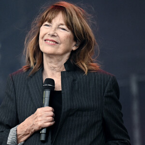 Jane Birkin et Etienne Daho sur la scène du festival des Francofolies 2021 à la Rochelle.