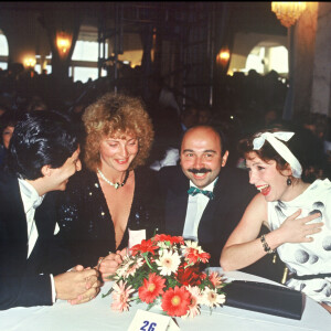 Christian Clavier, Valérie Mairesse, Gérard Jugnot et Véronique Genest au Festival de Cannes en 1984.
