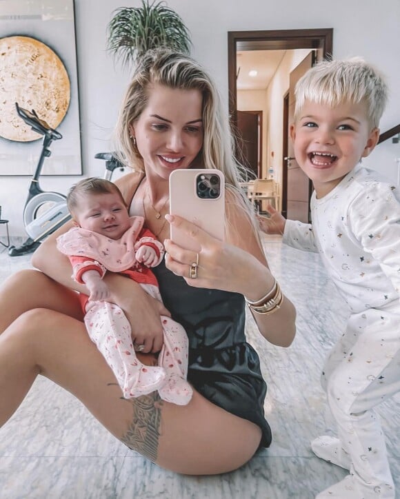 Jessica Thivenin, sa fille Leewane et son fils Maylone. Instagram.