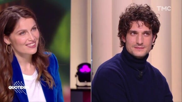 Laetitia Casta et Louis Garrel sur le plateau de "Quotidien" le 13 décembre.