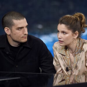 Louis Garrel et sa femme Laetitia Casta - Emission "Che Tempo Che Fa" à Milan en Italie le 7 avril 2019.