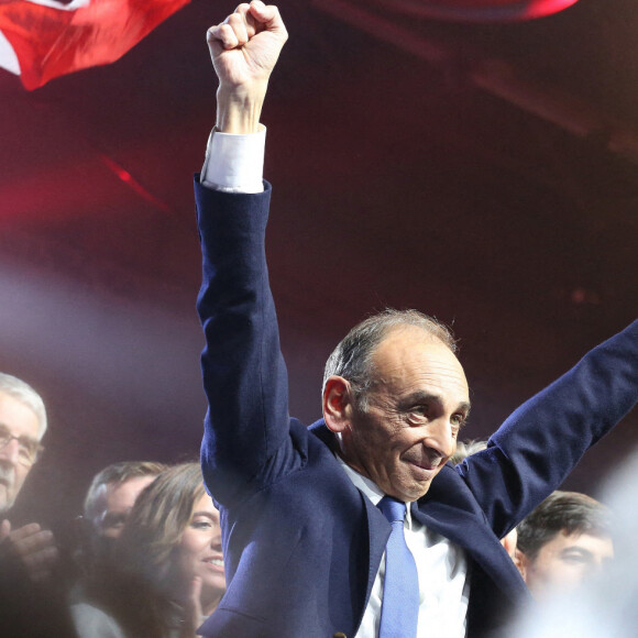 Premier meeting d'Eric Zemmour, candidat à l'élection présidentielle avec son parti "Reconquête !" à Villepinte le 5 décembre 2021.