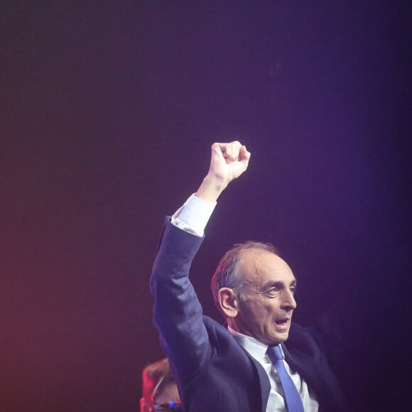 Premier meeting d'Eric Zemmour, candidat à l'élection présidentielle avec son parti "Reconquête !" à Villepinte le 5 décembre 2021.