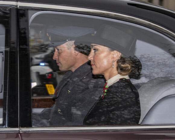 Le prince William, duc de Cambridge, et Catherine (Kate) Middleton, duchesse de Cambridge, lors du "Remembrance Sunday Service" à Londres, le 14 novembre 2021.