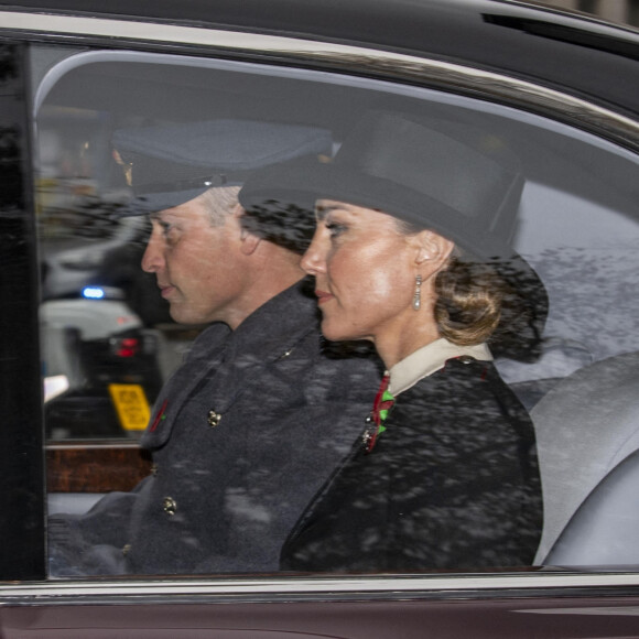 Le prince William, duc de Cambridge, et Catherine (Kate) Middleton, duchesse de Cambridge, lors du "Remembrance Sunday Service" à Londres, le 14 novembre 2021.