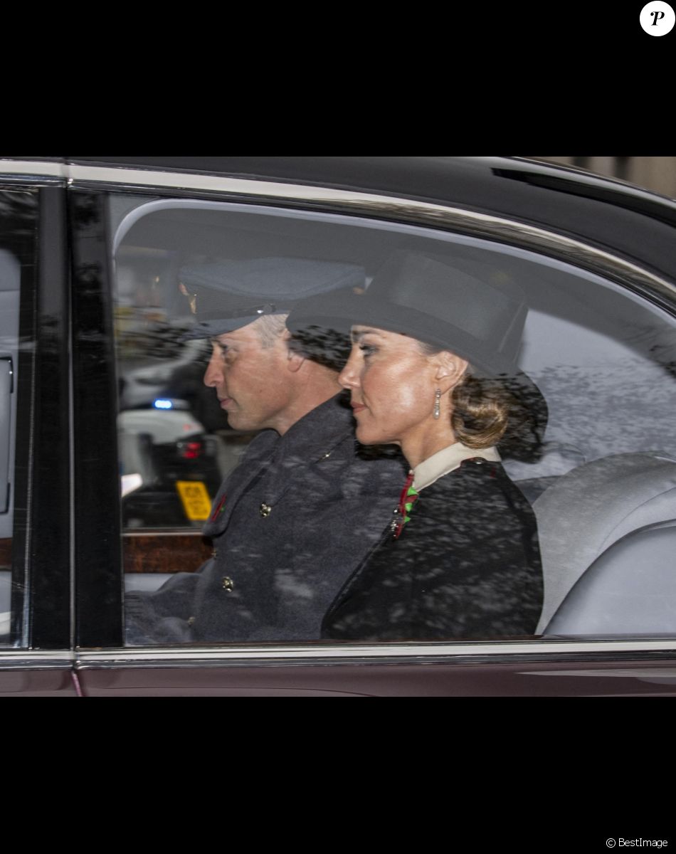 Le prince William, duc de Cambridge, et Catherine (Kate) Middleton, duchesse de Cambridge, lors du "Remembrance Sunday Service" à Londres, le 14 novembre 2021.