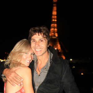 Exclusif - Jean-Luc Lahaye et sa compagne Paola - Dîner au restaurant "Alfredo Positano" à Paris. Le 7 juillet 2020 © Baldini / Bestimage