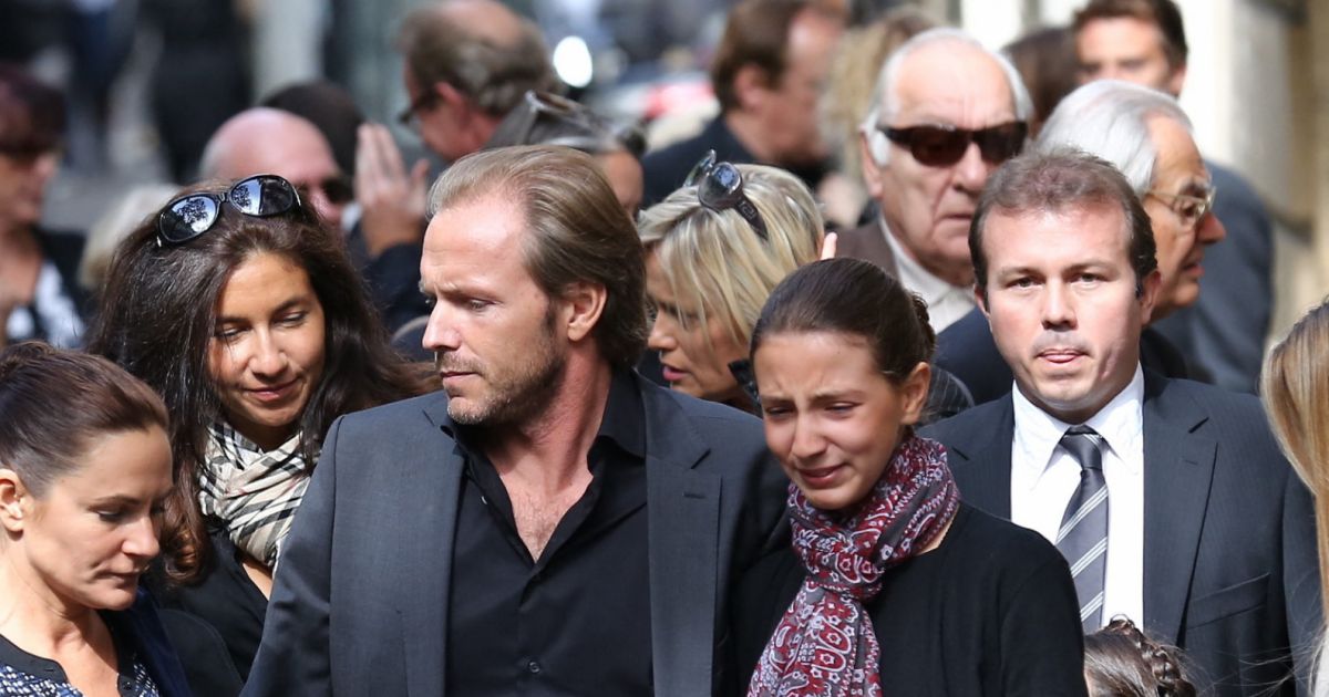 Anne, Laurent et Rebecca - Obsèques de Pierre Mondy à Paris, le 20