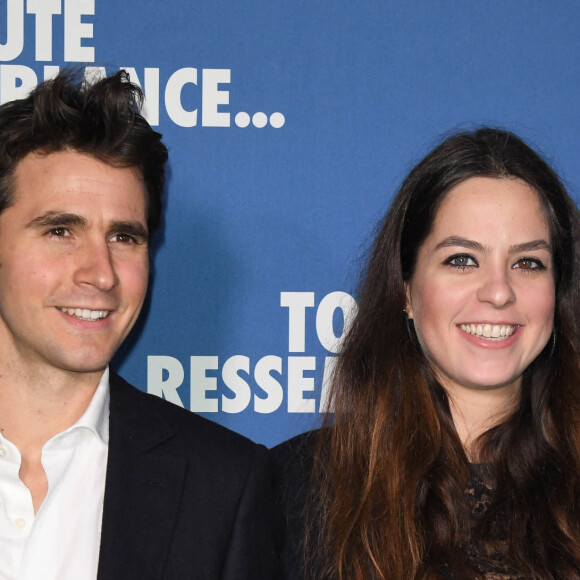 Anouchka Delon (enceinte) et son compagnon Julien Dereims - Avant-première du film "Toute ressemblance..." au cinéma UGC Ciné Cité Les Halles à Paris, le 25 novembre 2019. © Coadic Guirec/Bestimage