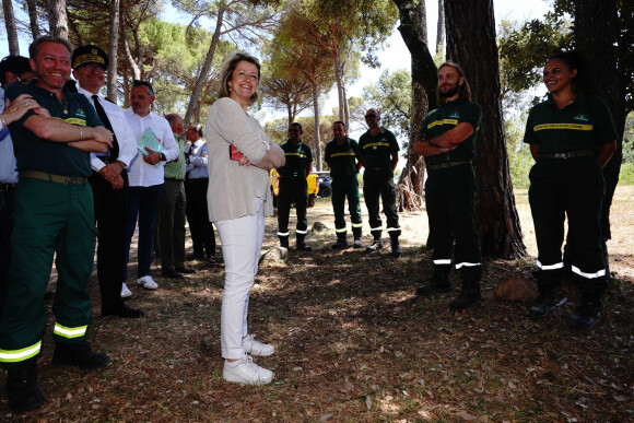 Barbara Pompili dans le Var pour sensibiliser au danger des feux de forêt. Draguignan. Le 2 juillet 2021. © Norbert Scanella/Panoramic/Bestimage
