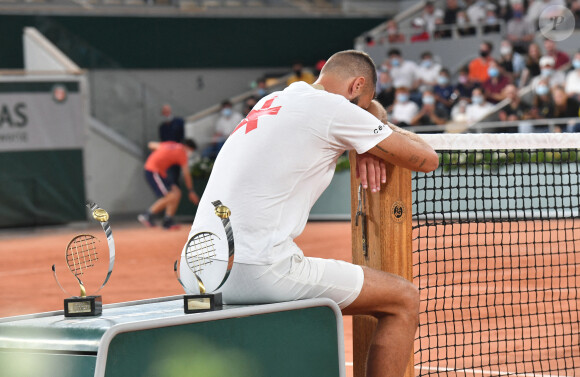 Exclusif - Benoît Paire lors d'un match de tennis à Roland Garros, Paris le 18 septembre 2021. © Veeren/Bestimage