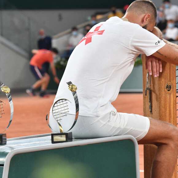 Exclusif - Benoît Paire lors d'un match de tennis à Roland Garros, Paris le 18 septembre 2021. © Veeren/Bestimage