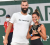 Exclusif - Benoît Paire et sa compagne Julie Bertin à Roland Garros, Paris le 18 septembre 2021. © Veeren/Bestimage