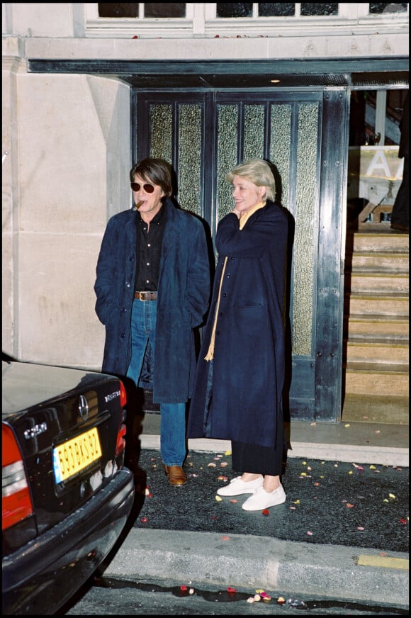 Jacques Dutronc et Françoise Hardy au mariage de Michel Sardou et Anne Marie Perier en 1999.