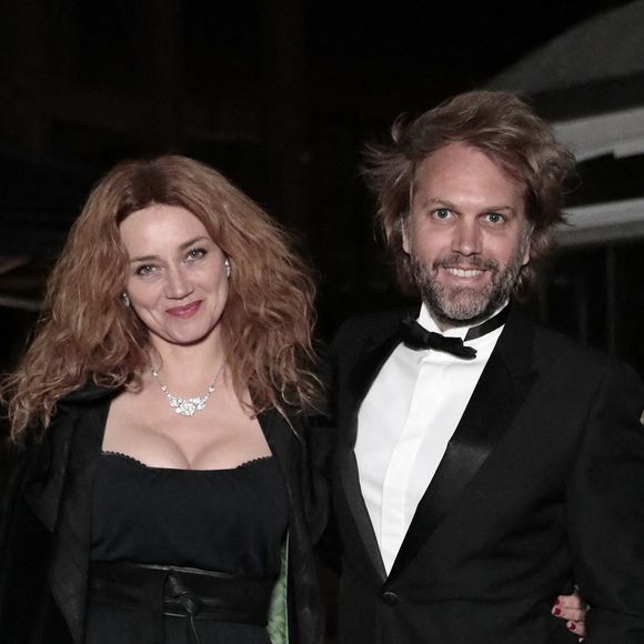 Florian Zeller et sa femme Marine Delterme - Projection du film "The Father" et remise d'Oscar sur le toit des studios Canal+ à Paris, le 25 avril 2021. © Photoshot/Pool/Panoramic/Bestimage