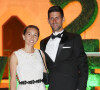 Novak Djokovic et sa femme Jelena Djokovic lors du dîner des champions de Wimbledon à Guildhall à Londres