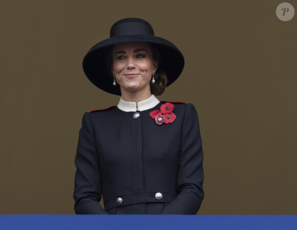 Catherine Kate Middleton, duchesse de Cambridge - La famille royale d'Angleterre sans la reine et la classe politique anglaise participent au 'Remembrance Day', une cérémonie d'hommage à tous ceux qui sont battus pour la Grande-Bretagne, au Cenopath à Whitehall, Londres le 14 novembre 2021.