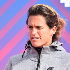 Amelie Mauresmo lors du marathon de Londres le 28 april 2019.