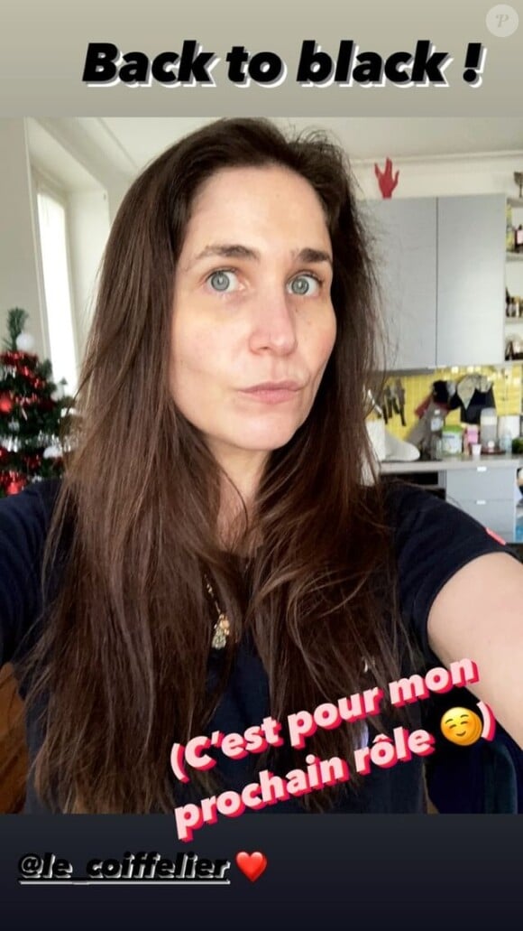 Joséphine Draï affiche sa nouvelle couleur en story Instagram pour son prochain rôle