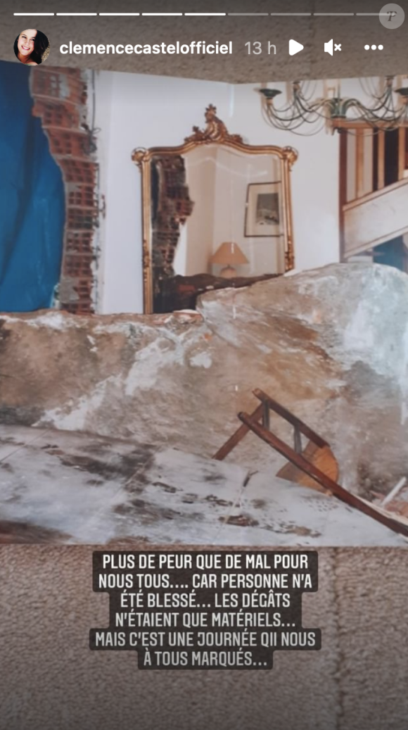 Clémence Castel dévoile une photo impressionnante d'un bloc de pierre qui est tombé dans sa maison lorsqu'elle était enfant - Instagram