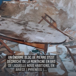 Clémence Castel dévoile une photo impressionnante d'un bloc de pierre qui est tombé dans sa maison lorsqu'elle était enfant - Instagram