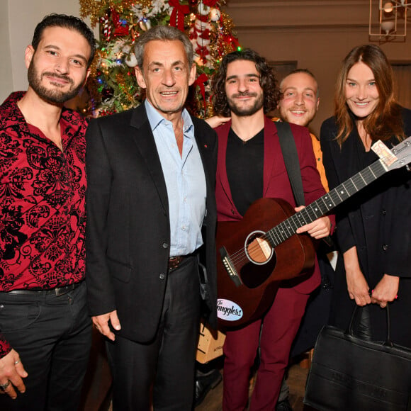 Exclusif - Carla Bruni et Nicolas Sarkozy ont diné en amoureux au restaurant La Petite Maison à Nice, le 8 janvier 2022. © Bruno Bebert / Bestimage