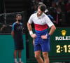 Novak Djokovic remporte la finale homme du Rolex Paris Masters face à Daniil Medvedev. © Veeren/Bestimage