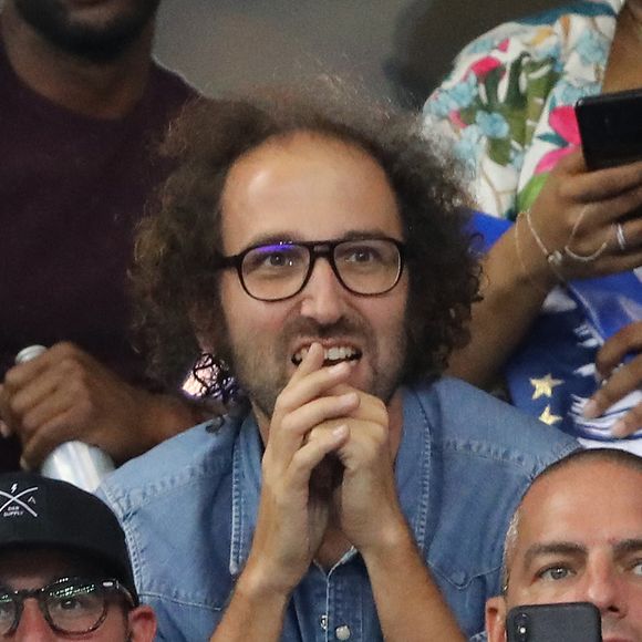 Thomas Bangalter (groupe Daft Punk) dans les tribunes lors de la Ligue des nations opposant la France aux Pays-Bas, au Stade de France, à Saint-Denis, Seine Saint-Denis, France, le 9 septembre 2018. © Cyril Moreau/Bestimage 