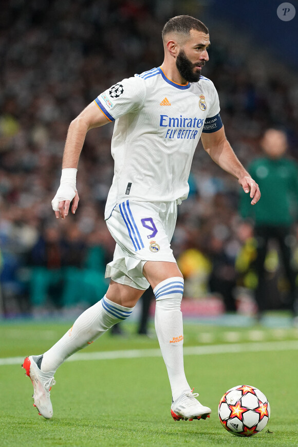 Karim Benzema - Match de Ligue Des Champions (LDC) "Real Madrid - FC Chakhtar Donetsk (2-1)" à Madrid, le 3 novembre 2021.