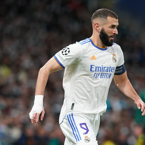 Karim Benzema - Match de Ligue Des Champions (LDC) "Real Madrid - FC Chakhtar Donetsk (2-1)" à Madrid, le 3 novembre 2021.