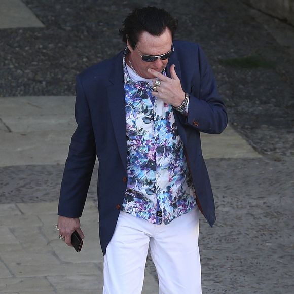 Michael Madsen et sa femme sont en visite à Saint-Paul-de-Vence le 11 mars 2019. 