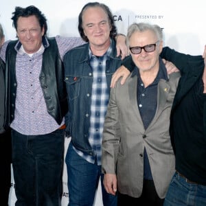 Steve Buscemi, Michael Madsen, Quentin Tarantino, Harvey Keitel et Tim Roth au 25ème anniversaire de la projection 'Reservoir Dogs' lors du Festival du Film de Tribeca à New York, le 28 avril 2017 