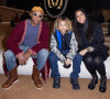 Pharrell Williams, son épouse Helen Lasichanh et leur fils Rocket assistent au défilé de mode Chanel, collection Haute-Couture printemps-été 2022 au Grand Palais à Paris. © Olivier Borde / Bestimage