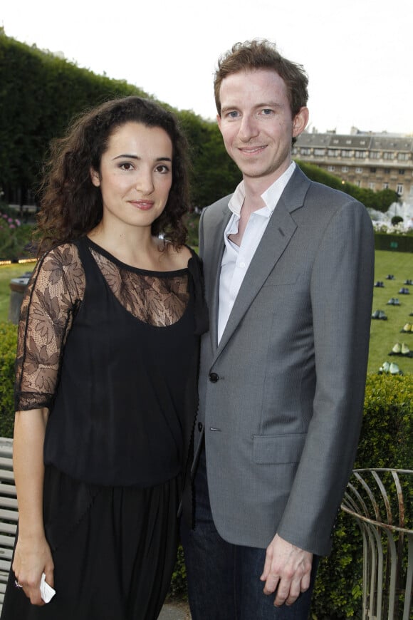 Ludovic Watine Arnault et Isabelle Vitari - Présentation de la collection Berluti dans les jardins du Palais Royal de Paris. le 29 juin 2012.