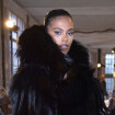 Tina Kunakey se la joue yéti chic : emmitouflée, elle brave le froid pour la Fashion Week de Paris