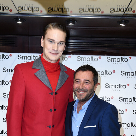 Yannick Agnel, Bernard Montiel - Présentation de la collection "Smalto" lors de la fashion week à la boutique de la rue François 1er à Paris, le 18 janvier 2019. © Giancarlo Gorassini/Bestimage