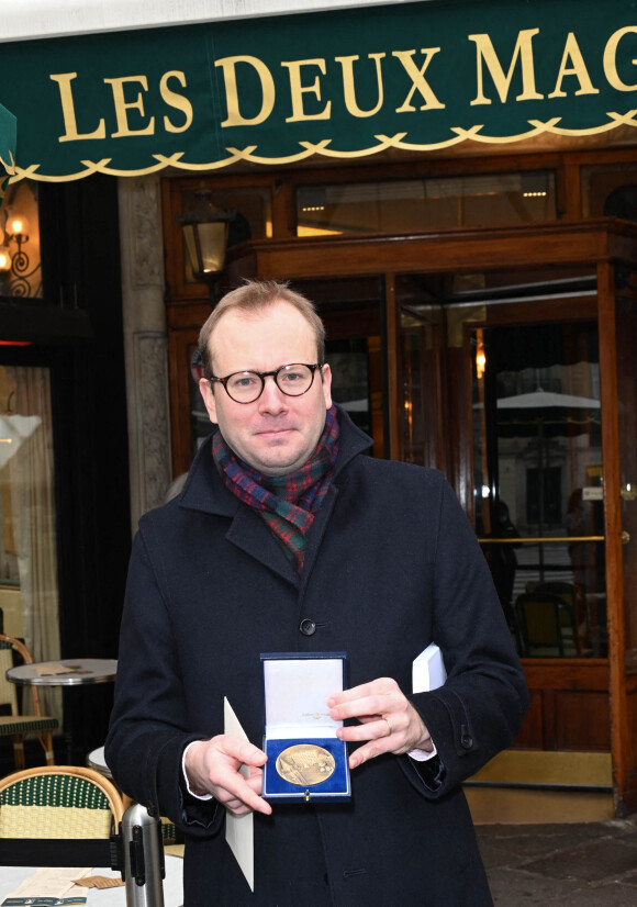 Louis-Henri de La Rochefoucauld a reçu le 89 ème Prix des Deux Magots à Paris, le 25 janvier 2022.