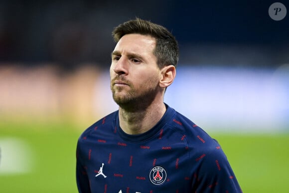 Lionel Messi (Leo) (PSG) - Le Paris-Saint-Germain (PSG) mène 3-0 face au FC Bruges à la mi-temps du match de Ligue des champions au Parc des Princes à Paris, France, le 7 décembre 2021. © Jean-Baptiste Autissier/Panoramic/Bestimage