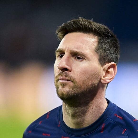 Lionel Messi (Leo) (PSG) - Le Paris-Saint-Germain (PSG) mène 3-0 face au FC Bruges à la mi-temps du match de Ligue des champions au Parc des Princes à Paris, France, le 7 décembre 2021. © Jean-Baptiste Autissier/Panoramic/Bestimage