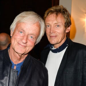 Dave et son compagnon Patrick Loiseau - Inauguration du théâtre de la Tour Eiffel à Paris. © Coadic Guirec/Bestimage