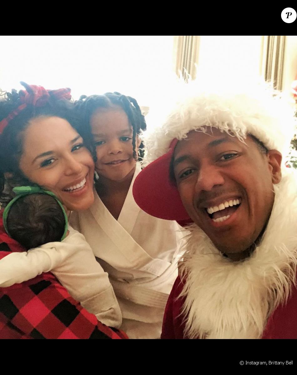 Nick Cannon, Brittany Bell et leurs deux enfants, Golden et Powerful Queen. Décembre 2020.