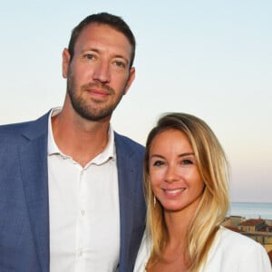 Exclusif - Alain Bernard et sa fiancée Faustine durant la soirée d'ouverture du 24ème Festival du Livre de Nice sur le toit terrasse de l'hôtel Aston la Scala. © Bruno Bebert/Bestimage