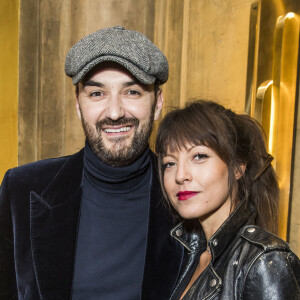 Cyril Lignac et Caroline Nielsen - Dîner pour la sortie du "Numéro" 200 au restaurant Rau à Paris le 31 janvier 2019. © Olivier Borde/Bestimage 