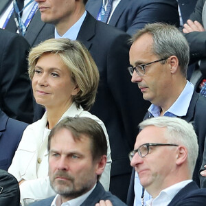 Valérie Pecresse et son mari Jérôme Pecresse au match d'ouverture de l'Euro 2016, France-Roumanie au Stade de France, le 10 juin 2016