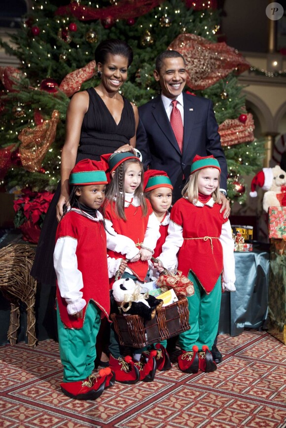 Michelle et Barack fêtent Noël à la Maison Blanche