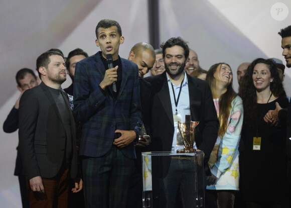 Stromae - Soirée des 30ème Victoires de la Musique au Zénith de Paris, le 13 février 2015. 